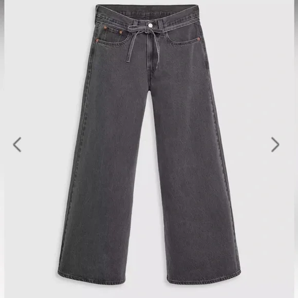 Levi's Women's Wide-Leg Jeans - Dark Gray - Picture 4 of 7